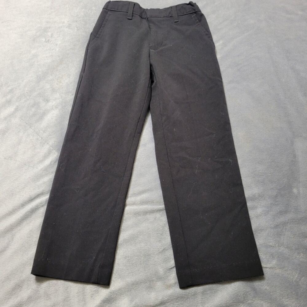Chaps Flat Front Pants Boys 5 Black Adjustable